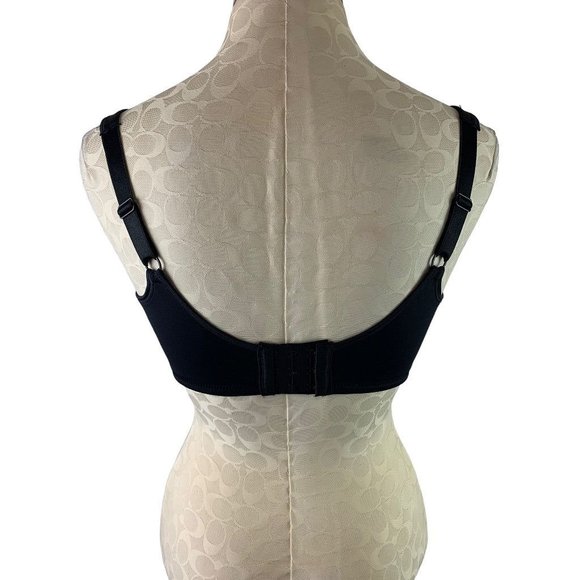 38D Playtex 18 Hour No Poke Underwire Bra Black Style 4698 - Picture 7 of 10